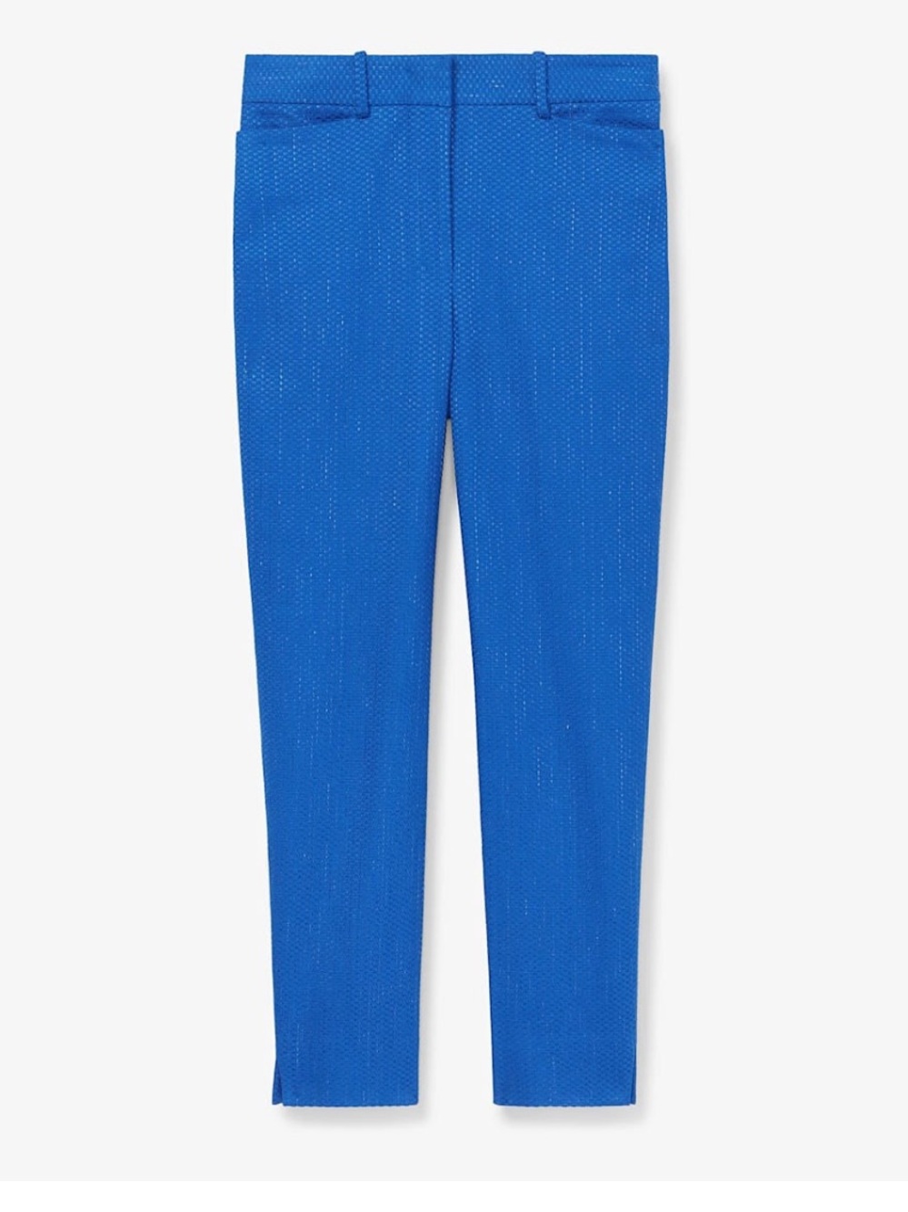 MM Lafleur Condesa Basketweave Jacquard Blue Straight Leg Pants (Size 4)